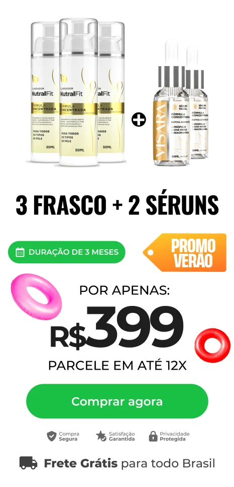 Combo NutralFit Clareador e Sérum Visara