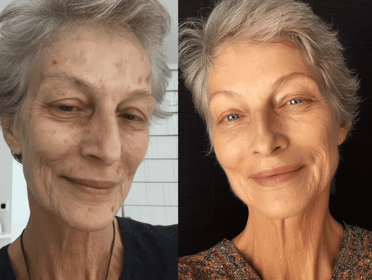 Resultado Purah antes e depois - Alcione