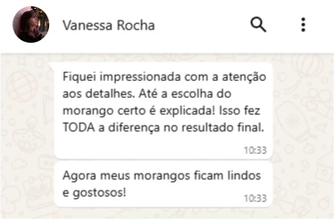 Depoimento sobre a escolha do morango certo