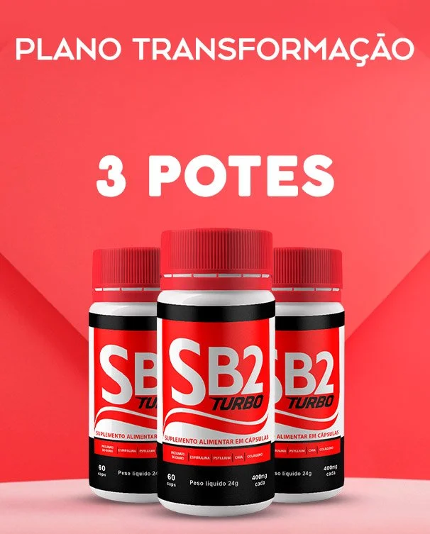 Oferta de 3 potes do SB2 Turbo - Tratamento recomendado