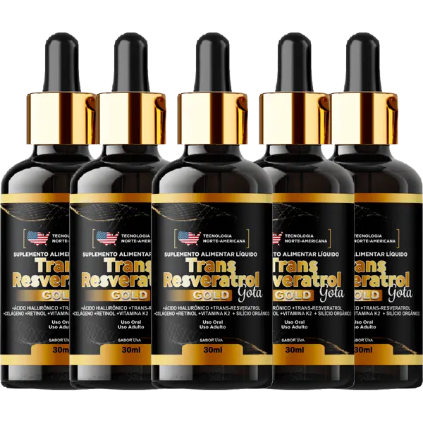Oferta com 5 frascos de Trans Resveratrol Gotas